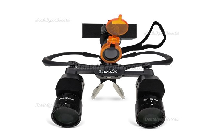 WJ YWJ-MG11 3.0X-5.0X Dental Flip-up Ergonomic Lupenbrille (Einstellbare Vergr&ouml;&szlig;erung) mit Lupenbrille Licht Zahnarzt